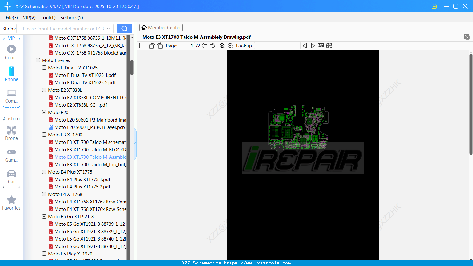 Motorola Moto E3 XT1700 Taido M_Assmblely Drawing